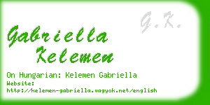 gabriella kelemen business card